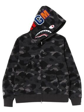 BAPE Color Camo Shark Full Zip Hoodie 'Light Gray' SIZE M WITH BAG AND TAGS